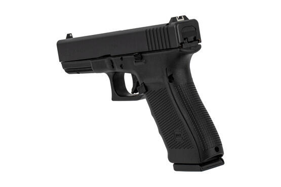 The Gen 4 Glock 20 10mm full size pistol features a u-notch rear sight and front dot sight set